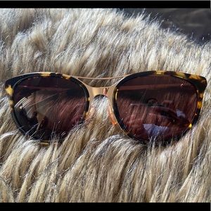 Ted Baker Tortoise Shell + Gold Cat Eye Sunglasses